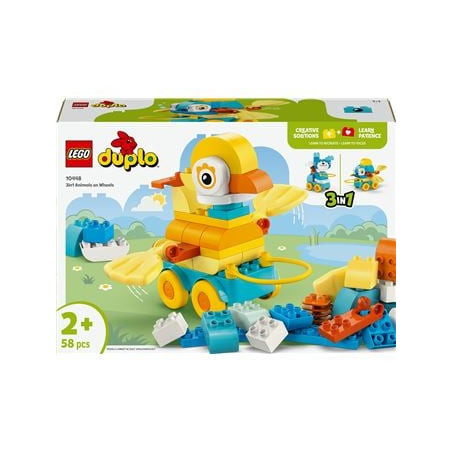 giocattolo didattico lego duplo 10448 animali su ruote 3in1 multicolore