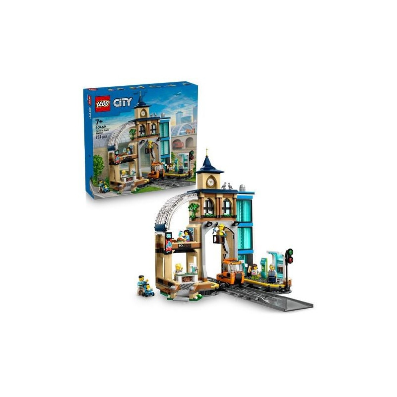 gioco di costruzione lego city stazione ferroviaria centrale multicolore