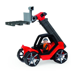 giocattolo lena truxx2 caricatore con pallet telescopico rosso/nero