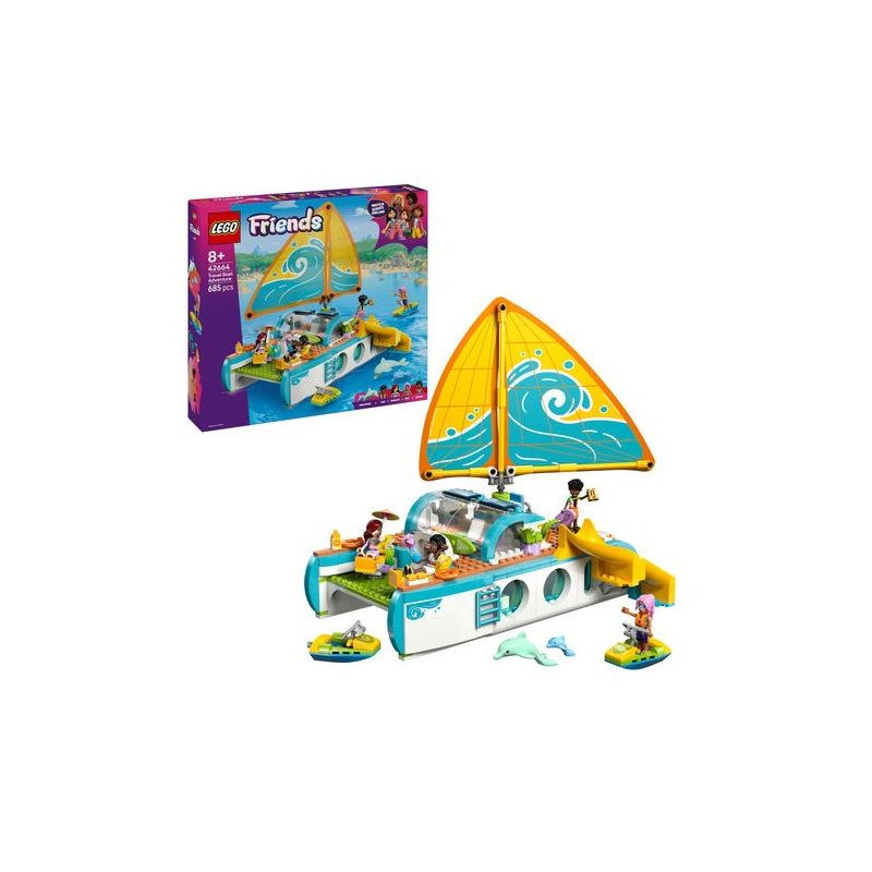 gioco da costruzione lego friends viaggio in barca avventura multicolore