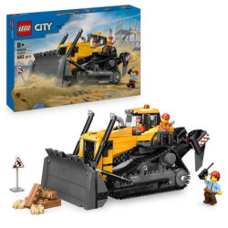 gioco da costruzione lego city bulldozer giallo con pala frontale