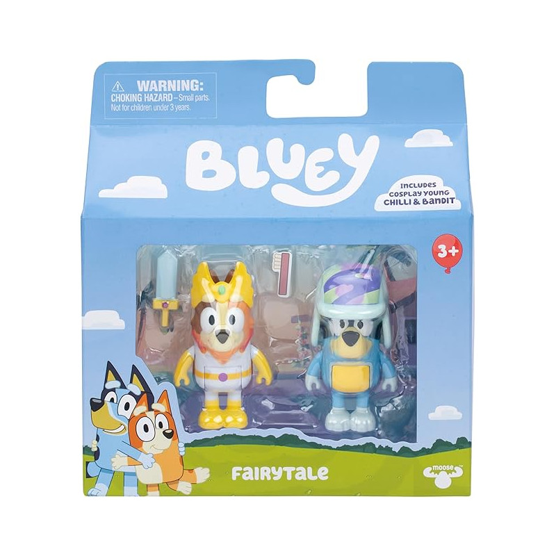 set di figurine tm toys fairytale bluey 6.35cm multicolore 2pz [wftmti0uc034764]
