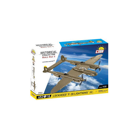 kit modello cobi blocks lockheed p-38h lightning 1:32 marrone