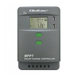 regolatore di carica solare qoltec mppt 30a/12v/24v grigio/verde