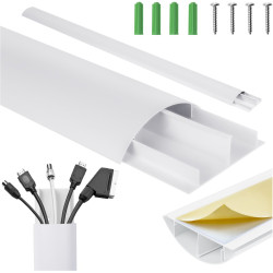 striscia protettiva maclean mc-814 w per cavi in alluminio bianca