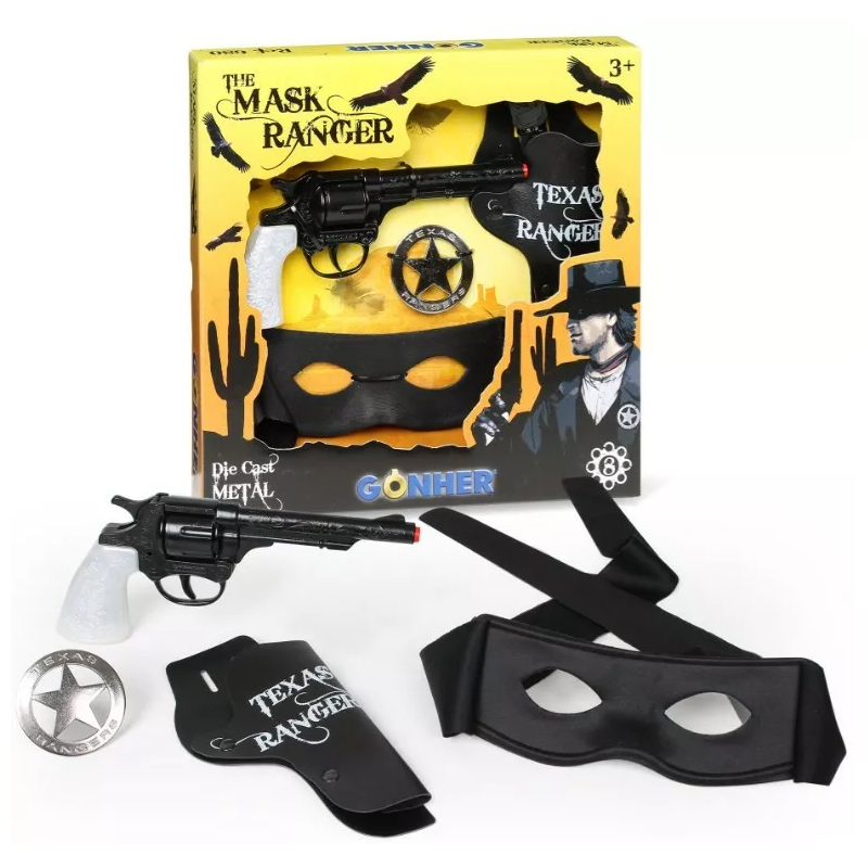 gioco creativo pulio gonher set di maschere da cowboy nero [wbpulp0cc068066]