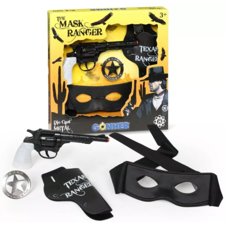 gioco creativo pulio gonher set di maschere da cowboy nero [wbpulp0cc068066]