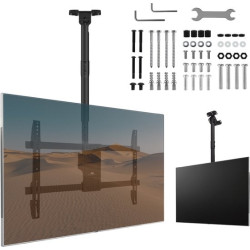 supporto tv maclean mc-112 b da soffitto per uno schermo 43-86''