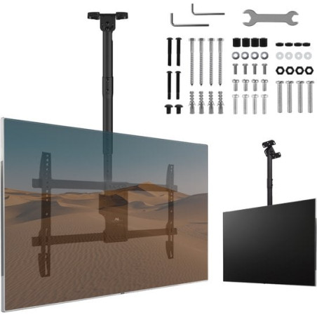 supporto tv maclean mc-112 b da soffitto per uno schermo 43-86''