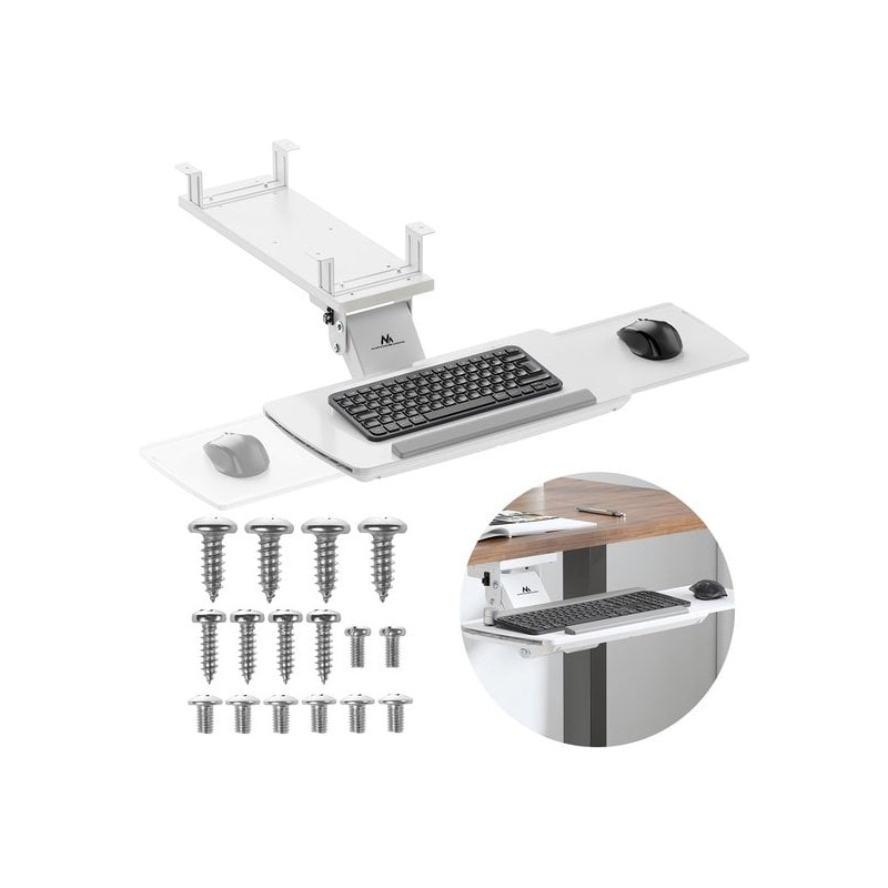 supporto per tastiera maclean mc-156 w regolabile 5kg bianco