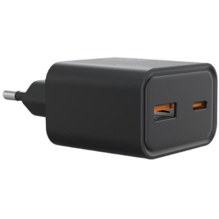 caricabatterie da parete maxcom usb a+c da 30w nero [azmcoul30wusbac]