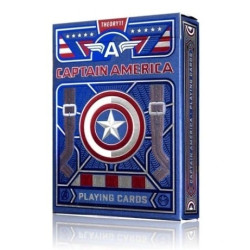 carte da gioco bicycle captain america theory 11 blu/rosso [wkbicukul068032]