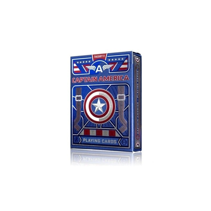 carte da gioco bicycle captain america theory 11 blu/rosso [wkbicukul068032]