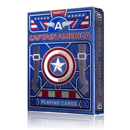 carte da gioco bicycle captain america theory 11 blu/rosso [wkbicukul068032]