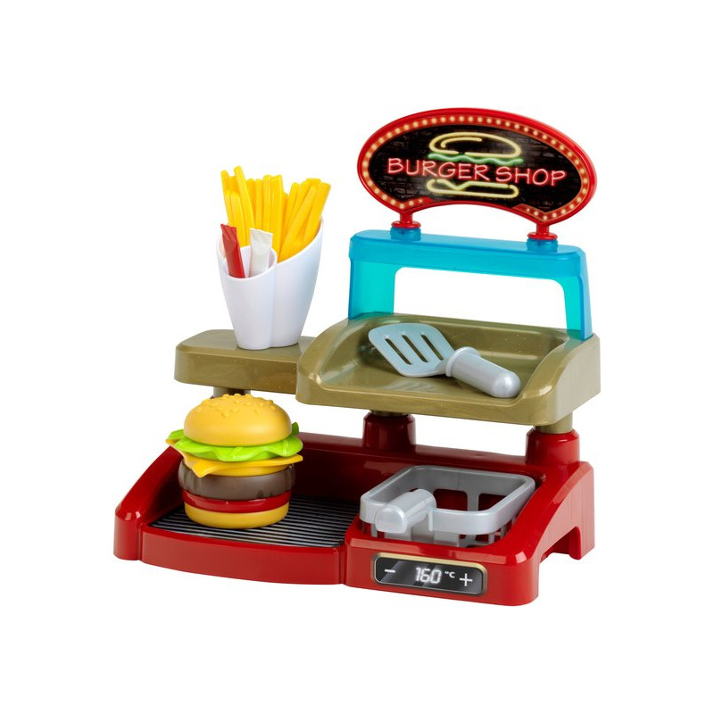 set da gioco klein toys negozio di hamburger 22.5x13x23cm multicolore