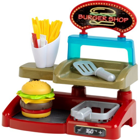 set da gioco klein toys negozio di hamburger 22.5x13x23cm multicolore