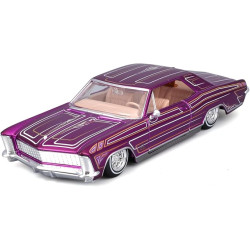 modellino maisto buick riviera lowrider 1/26 auto viola metallizzato