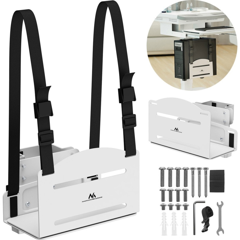 supporto pc maclean mc-116w da parete/su palo/colonna per uc