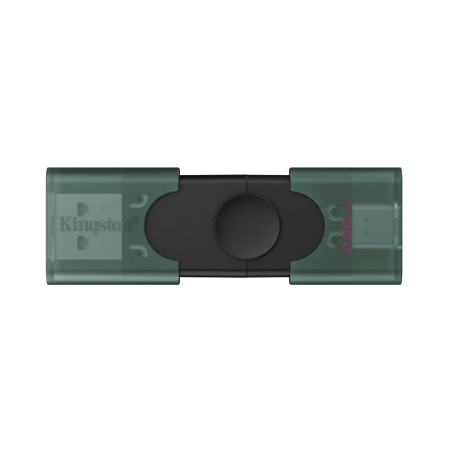 pen drive 256gb kingston data traveler duog2 usb tipo a/c 3.2 nero/verde