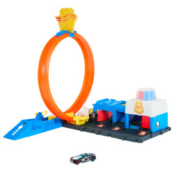 set da gioco hot wheels city super stazione di polizia con veicolo