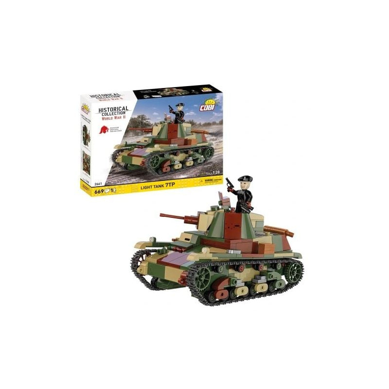 modellino cobi klocki light tank 7tp 1/28 multicolore 669pz [wpcbks0chi26615]