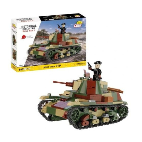 modellino cobi klocki light tank 7tp 1/28 multicolore 669pz [wpcbks0chi26615]