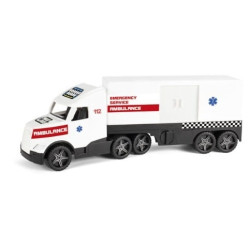 giocattolo wader pojazd magic truck action ambulans nero/rosso/bianco