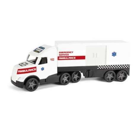 giocattolo wader pojazd magic truck action ambulans nero/rosso/bianco