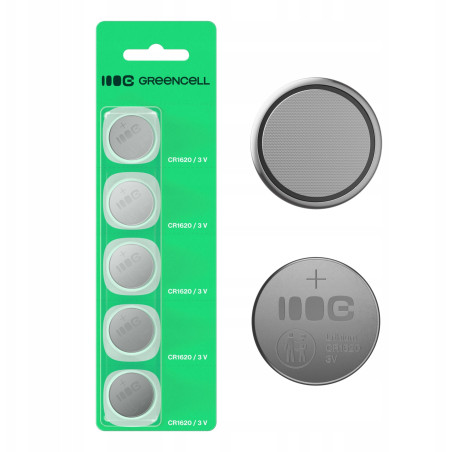batteria a bottone green cell cr2016 5pz [azgceub26cr2016]