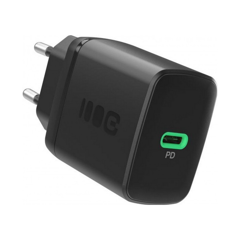 alimentatore da rete caricabatterie greencell 30w 1x usb-c nero
