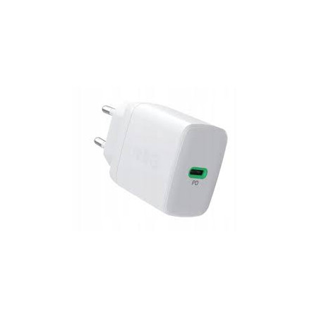 alimentatore da rete greencell 30w 1x usb-cbianco [azgcetlchar30cw]