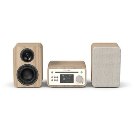 impianto hi-fi pure classic stereo mini bluetooth/dab+/fm/cd/usb/aux/bianco