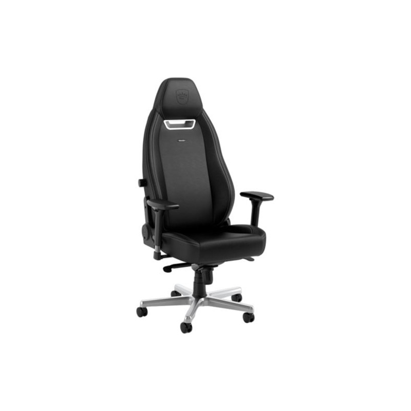 sedia gaming noblechairs legend in pelle pu argento/nero