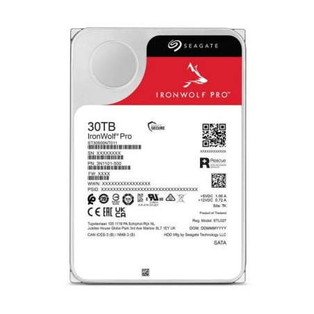 hard disk 3.5 30tb seagate ironwolf proserial ata iii [dhsgtwct030nt01]