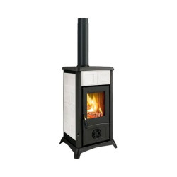 stufa a legna la nordica 7112611 gemma 5.0 elegance bianco