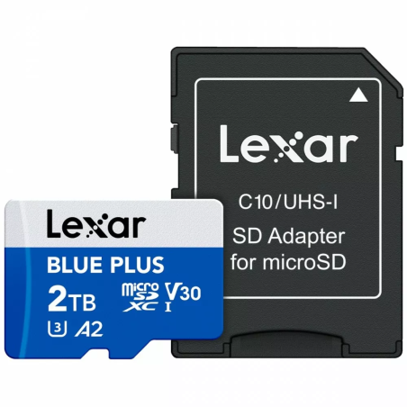 2tb scheda microsd lexar c10 a2 u3 v30 blu [sflxrmdt02blpl1]
