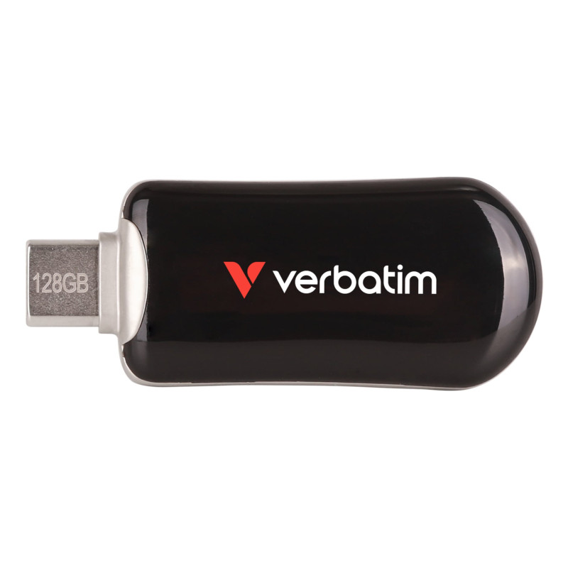 pen drive 128gb verbatim plectra usb-c 100mbps nero [sgvrbc128030225]
