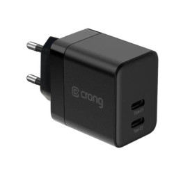 alimentatore da rete crong utra compact gan 35w nero [azcoglsgncc35bl]