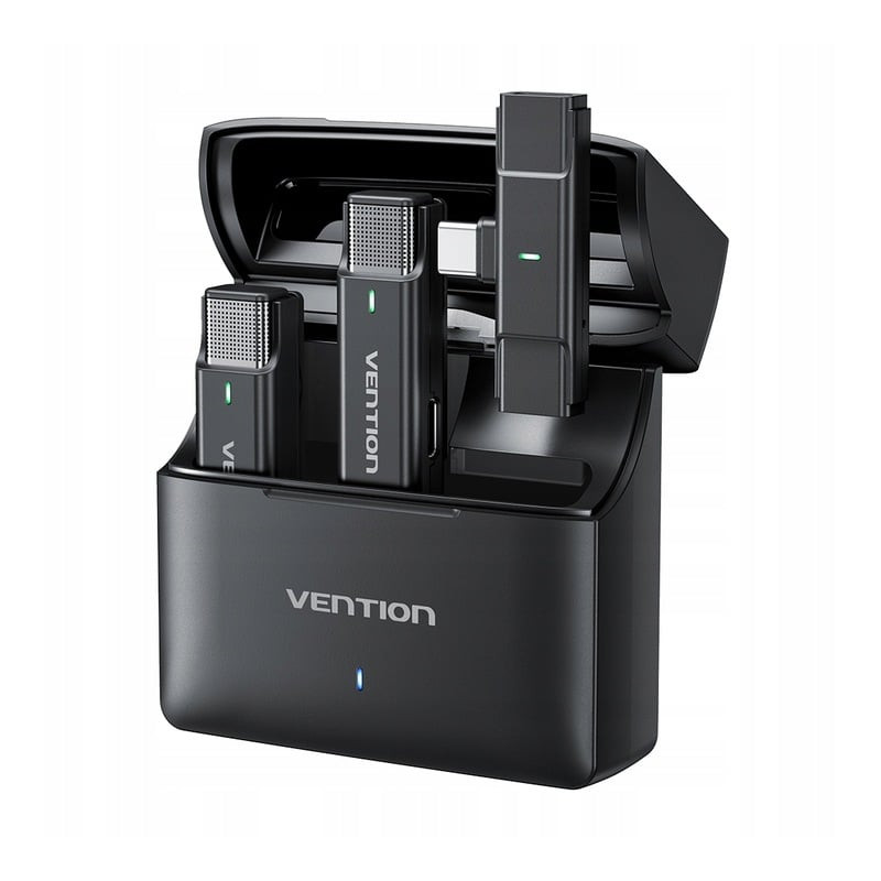 microfoni lavalier wireless vention ncab0 usb-c 48khz con custodia