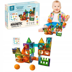 set di costruzione madej blocchi magnetici multicolore 69pz [jjmdjg0uc096288]