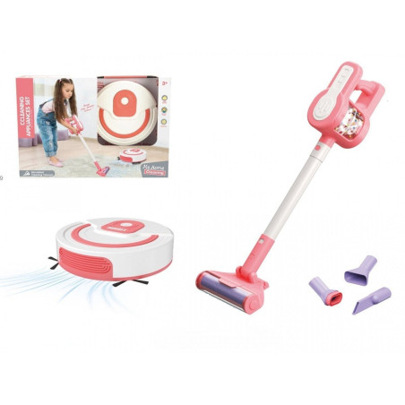 set da gioco madej aspirapolvere verticale e robot pulitore multicolore