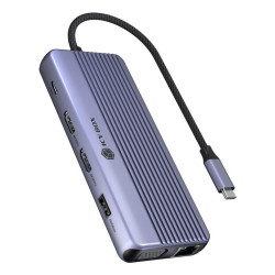 docking station icybox 100w per computer/tablet usb 3.2 tipo c antracite