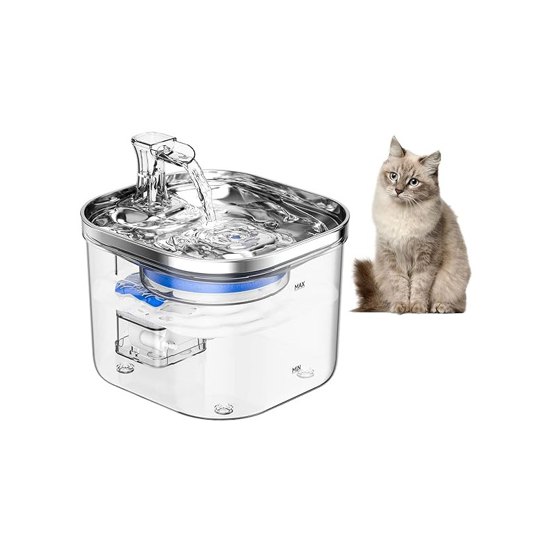 fontanella automatica mea group wf040 per gatti in acciaio semi-inossidabile