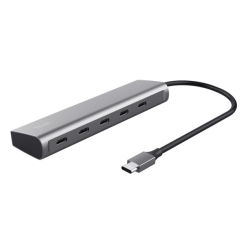 hub usb-c trust 5 porte grigio [25136]