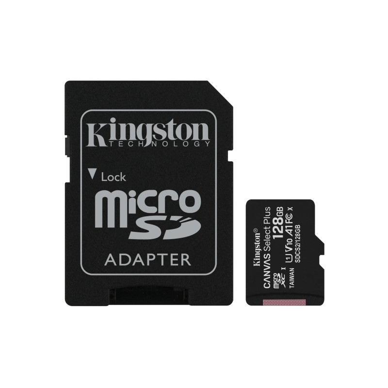 128gb scheda di memoria kingston cl.10 nero [sdcs2128gb]
