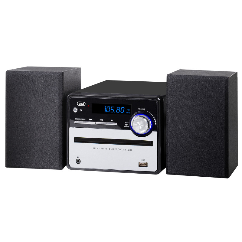 impianto hifi trevi hcx 10f6 20w nero/argento [0h10f600]