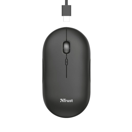 mouse trust puck senza fili ottico 1600dpi nero [24059]