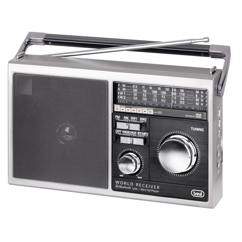 radio portatile trevi con usb mp3 sd mb 749w grigio [0074910]
