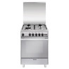 cucina glem gas u664vi 60x60 inox con forno ventilato