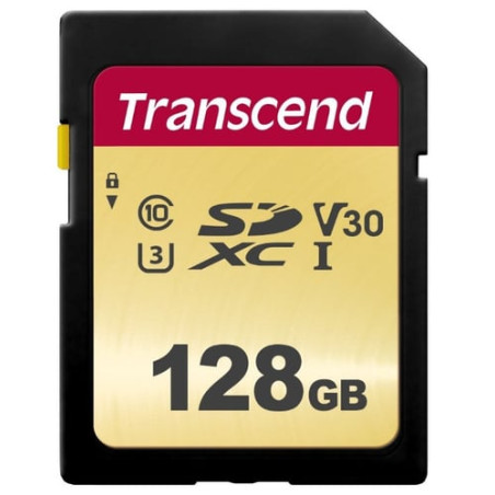 128gb scheda sdxc transcend 500s class 10 uhs-i u3 v30 [ts128gsdc500s]